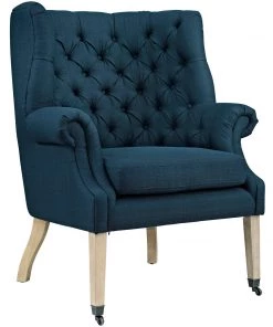 Modway Chart Upholstered Fabric Lounge Chair Azure