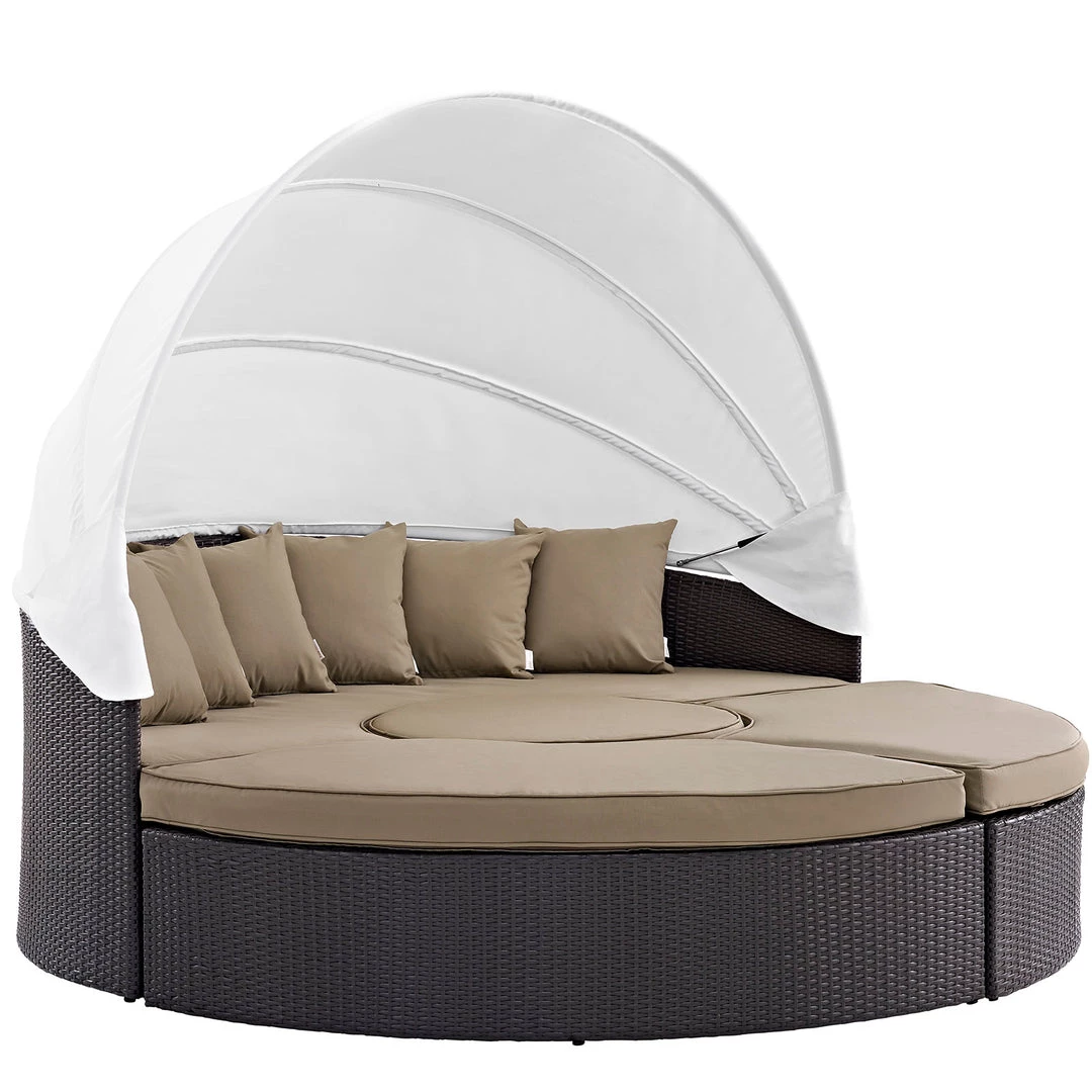 Modway Outdoor Daybeds Convene Canopy Outdoor Patio Daybed Espresso Mocha 7 Modway Outdoor Daybeds Convene Canopy Outdoor Patio Daybed Espresso Mocha