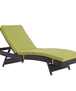 Modway Lounge Chair Outdoor Convene Outdoor Patio Chaise Espresso Peridot