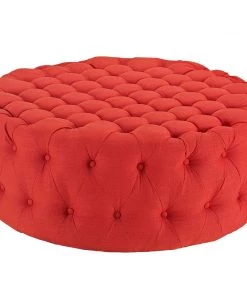 Modway Ottomans Amour Upholstered Fabric Ottoman Atomic Red