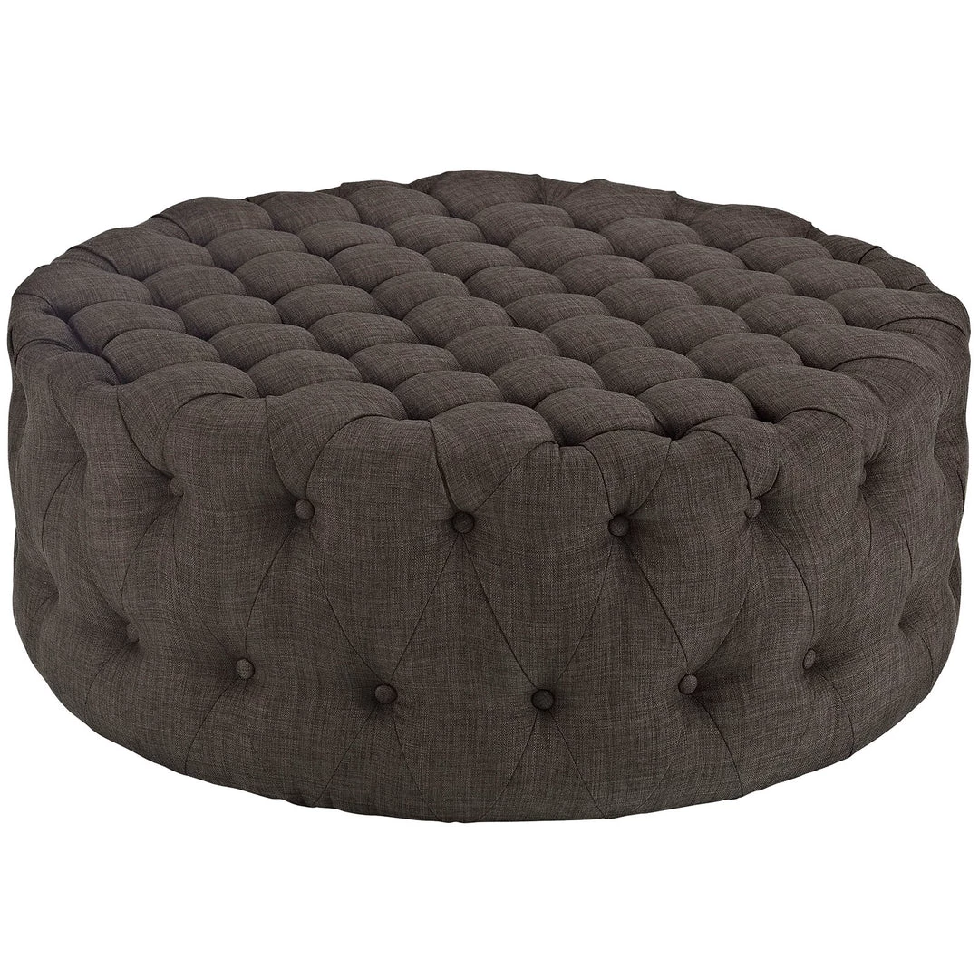 Modway Amour Upholstered Fabric Ottoman Brown 6 Modway Amour Upholstered Fabric Ottoman Brown