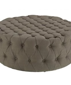 Modway Amour Upholstered Fabric Ottoman Granite Ottomans