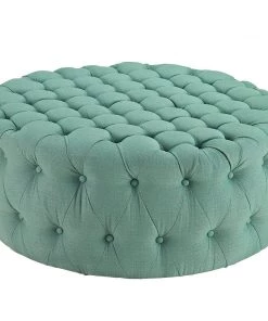 Modway Amour Upholstered Fabric Ottoman Laguna 11 Modway Amour Upholstered Fabric Ottoman Laguna