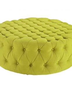 Modway Ottomans Amour Upholstered Fabric Ottoman Wheatgrass