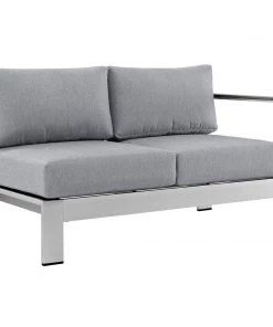 Modway Outdoor Sectional Shore Right-Arm Corner Sectional Outdoor Patio Aluminum Loveseat Silver Gray 9 Modway Outdoor Sectional Shore Right-Arm Corner Sectional Outdoor Patio Aluminum Loveseat Silver Gray