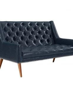 Modway Peruse Upholstered Vinyl Loveseat Blue Loveseats 9 Modway Peruse Upholstered Vinyl Loveseat Blue Loveseats