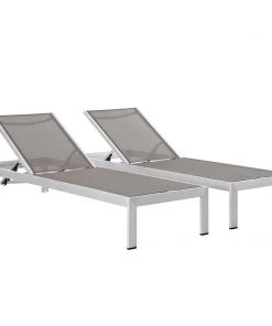 Modway Shore Chaise Outdoor Patio Aluminum Set Of 2 Silver Gray Lounge Chair Outdoor 11 Modway Shore Chaise Outdoor Patio Aluminum Set Of 2 Silver Gray Lounge Chair Outdoor