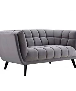 Modway Bestow Performance Velvet Loveseat Gray 9 Modway Bestow Performance Velvet Loveseat Gray