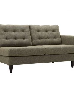 Modway Sectionals Empress Right-Facing Upholstered Fabric Loveseat Oatmeal