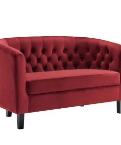Modway Loveseats Prospect Performance Velvet Loveseat Maroon 17 Modway Loveseats Prospect Performance Velvet Loveseat Maroon