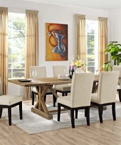 Modway Den Extendable Wood Dining Table Brown Dining Tables