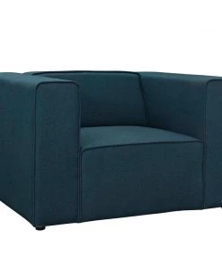 Modway Mingle Upholstered Fabric Armchair Blue Armchairs