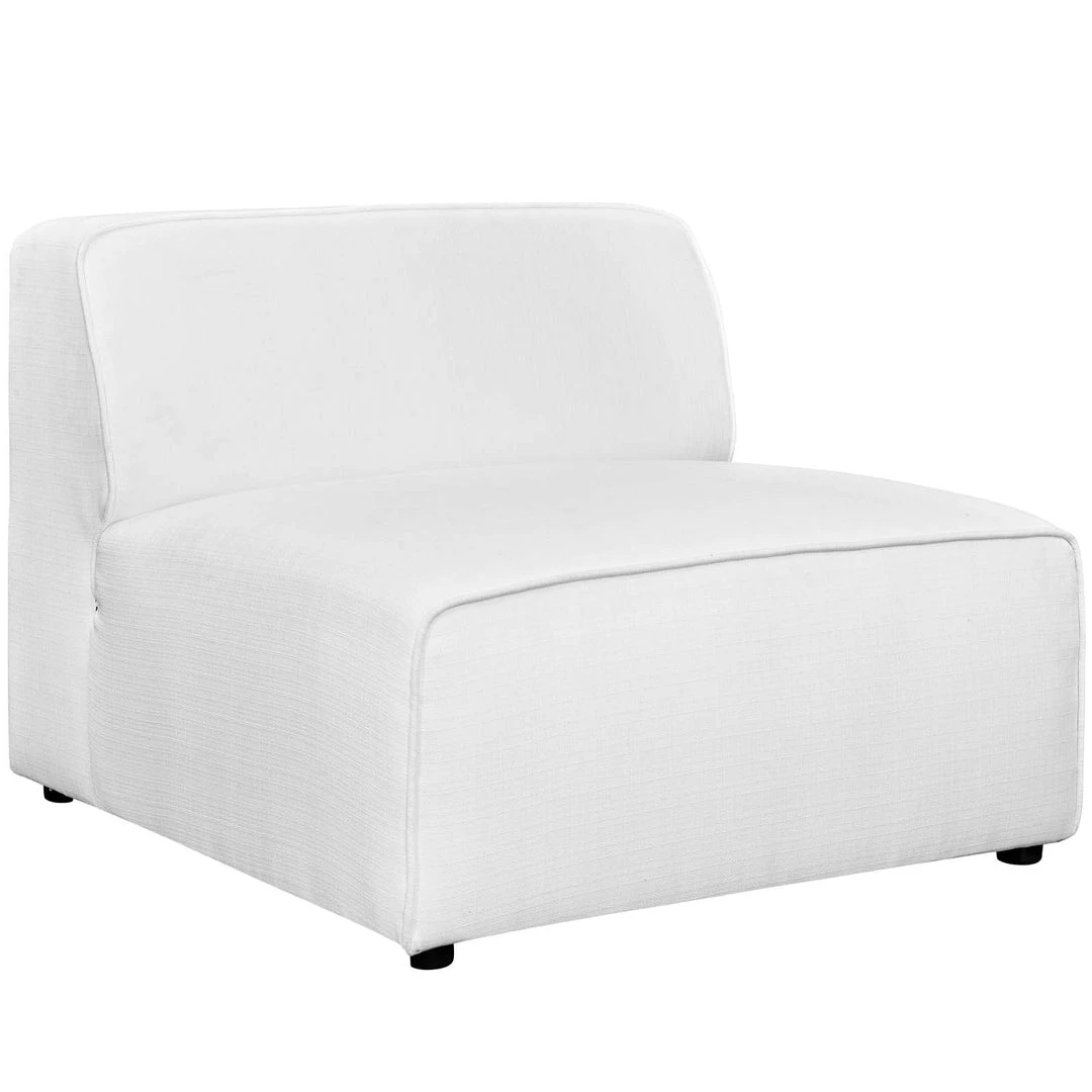 Modway Armless Sofa Chairs Mingle Fabric Armless White 5 Modway Armless Sofa Chairs Mingle Fabric Armless White