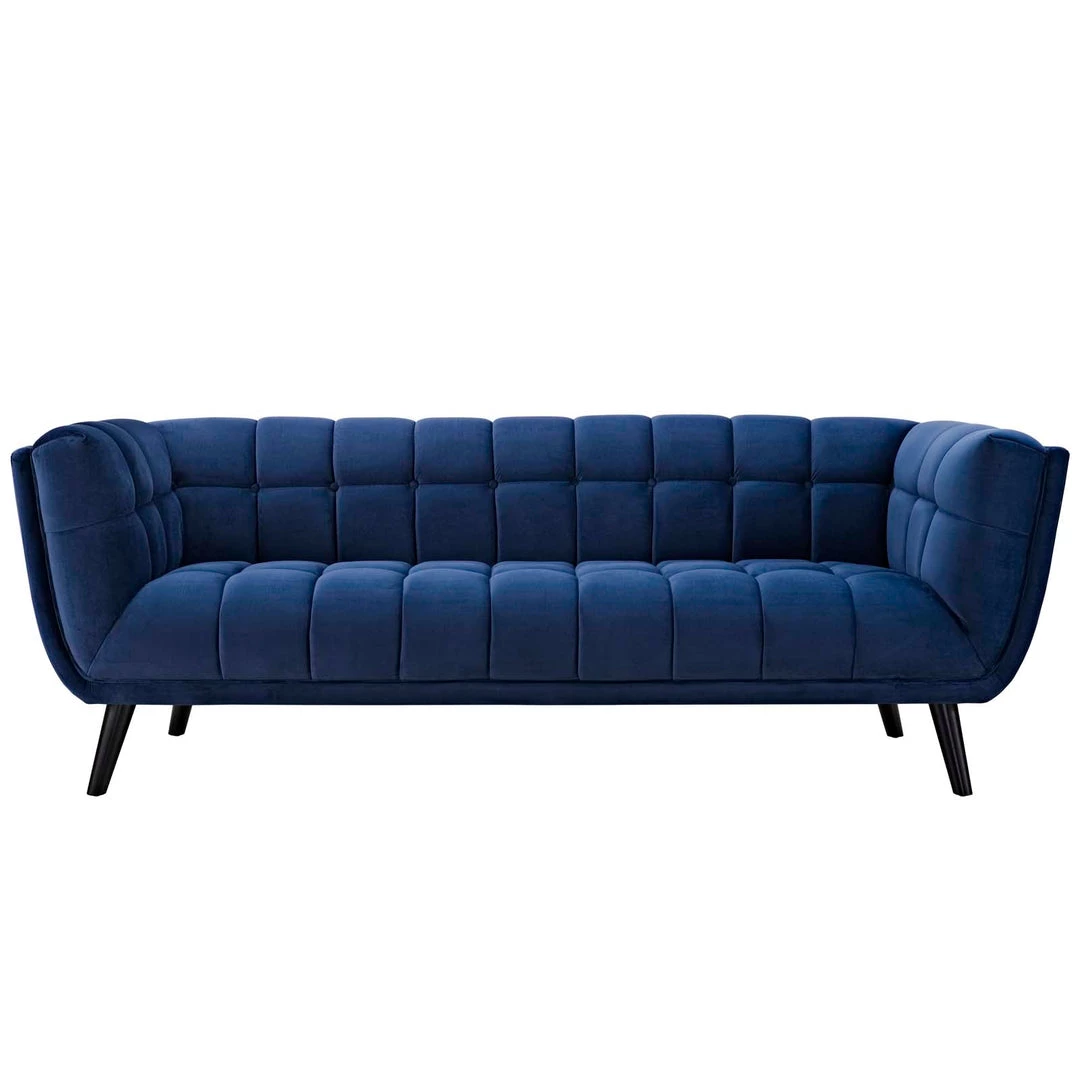 Modway Bestow Performance Velvet Sofa Navy 5 Modway Bestow Performance Velvet Sofa Navy