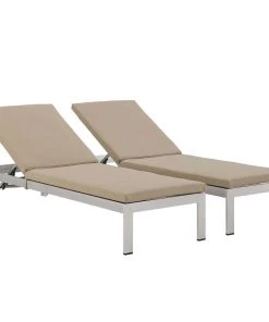 Modway Shore Chaise With Cushions Outdoor Patio Aluminum Set Of 2 Silver Beige Lounge Chair Outdoor 13 Modway Shore Chaise With Cushions Outdoor Patio Aluminum Set Of 2 Silver Beige Lounge Chair Outdoor