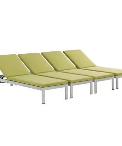 Modway Shore Chaise With Cushions Outdoor Patio Aluminum Set Of 4 Silver Peridot Lounge Chair Outdoor 13 Modway Shore Chaise With Cushions Outdoor Patio Aluminum Set Of 4 Silver Peridot Lounge Chair Outdoor