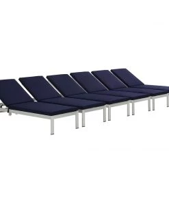 Modway Lounge Chair Outdoor Shore Chaise With Cushions Outdoor Patio Aluminum Set Of 6 Silver Navy 13 Modway Lounge Chair Outdoor Shore Chaise With Cushions Outdoor Patio Aluminum Set Of 6 Silver Navy