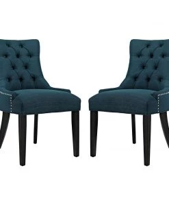 Modway Regent Dining Side Chair Fabric Set Of 2 Azure