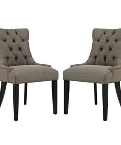 Modway Regent Dining Side Chair Fabric Set Of 2 Granite Dining Chairs