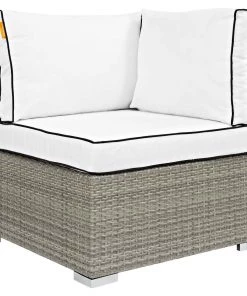 Modway Outdoor Sectional Repose Outdoor Patio Corner Light Gray White