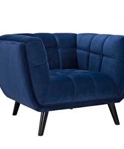 Modway Living Room Sets Bestow 2 Piece Performance Velvet Loveseat And Armchair Set Navy