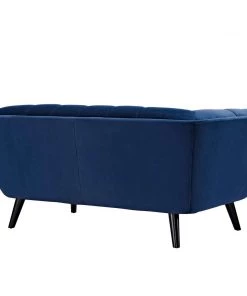 Modway Living Room Sets Bestow 2 Piece Performance Velvet Loveseat And Armchair Set Navy