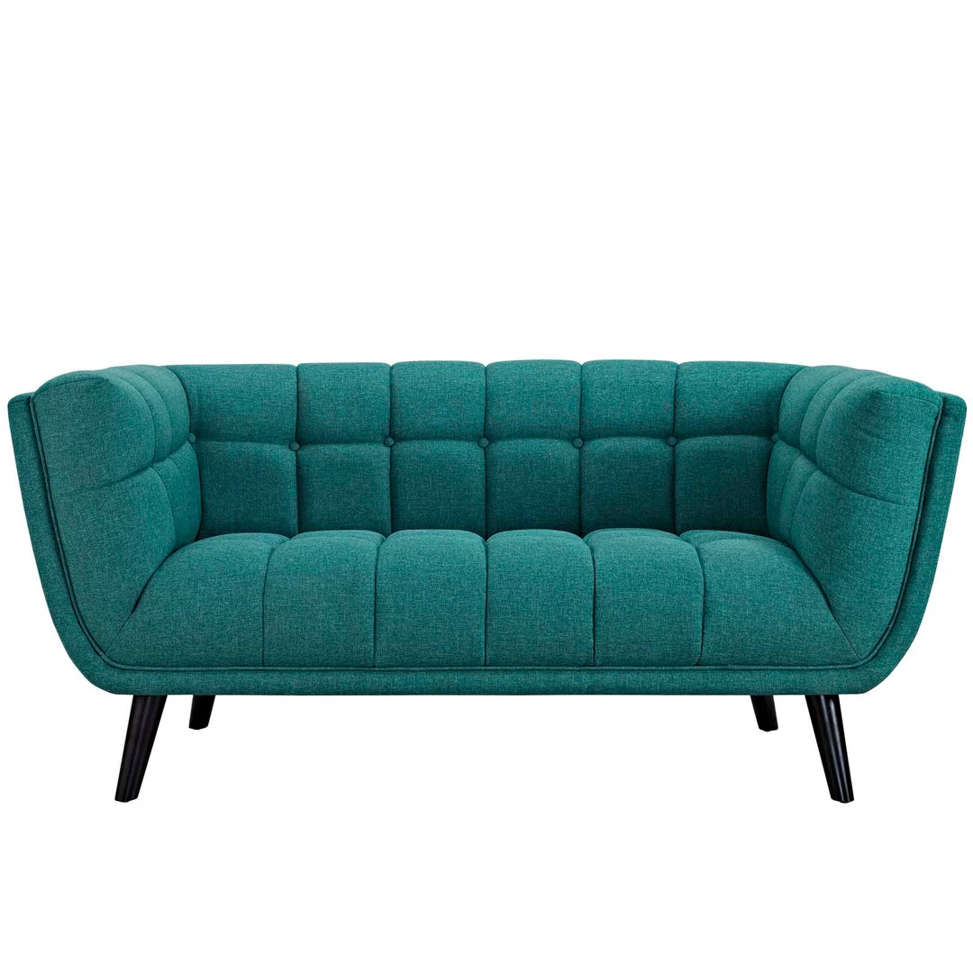 Modway Bestow 2 Piece Upholstered Fabric Sofa And Loveseat Set Teal 4 Modway Bestow 2 Piece Upholstered Fabric Sofa And Loveseat Set Teal