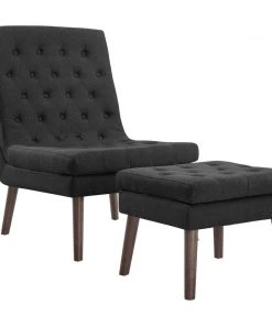 Modway Modify Upholstered Lounge Chair And Ottoman Gray