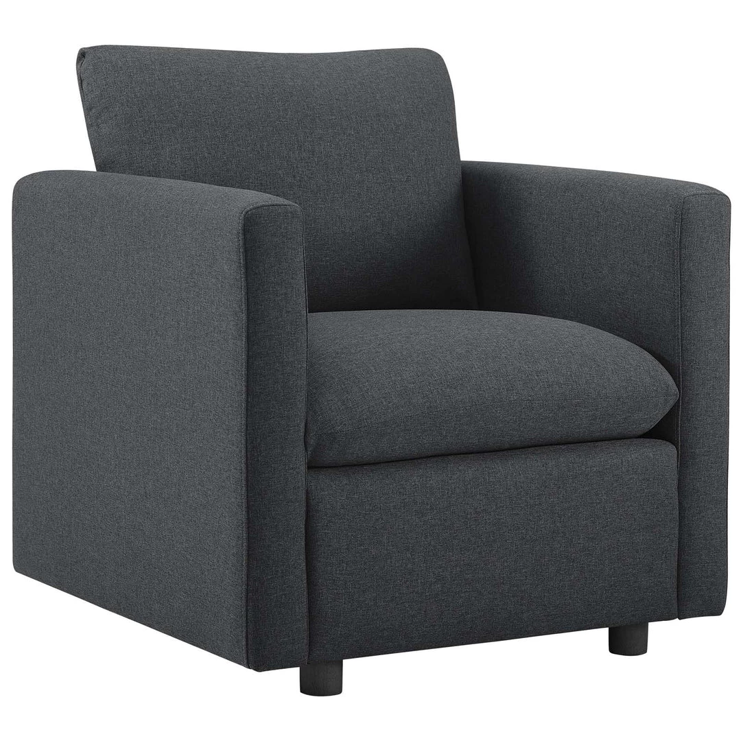 Modway Activate Upholstered Fabric Armchair Gray 11 Modway Activate Upholstered Fabric Armchair Gray