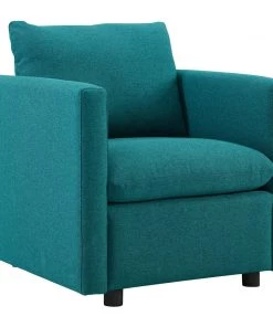 Modway Activate Upholstered Fabric Armchair Teal 19 Modway Activate Upholstered Fabric Armchair Teal