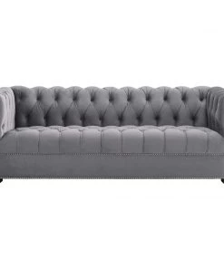 Modway Heritage Performance Velvet Sofa Gray 11 Modway Heritage Performance Velvet Sofa Gray