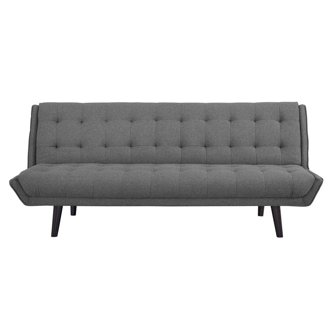 Modway Glance Tufted Convertible Fabric Sofa Bed Gray 7 Modway Glance Tufted Convertible Fabric Sofa Bed Gray
