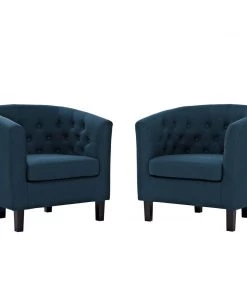 Modway Prospect 2 Piece Upholstered Fabric Armchair Set Azure