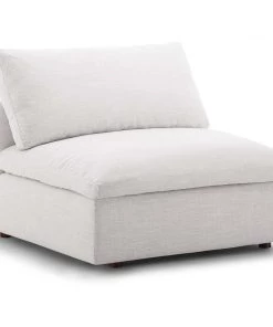 Modway Armless Sofa Chairs Commix Down Filled Overstuffed Armless Chair Beige