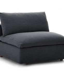 Modway Armless Sofa Chairs Commix Down Filled Overstuffed Armless Chair Gray