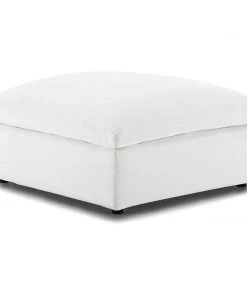 Modway Commix Down Filled Overstuffed Ottoman White Ottomans
