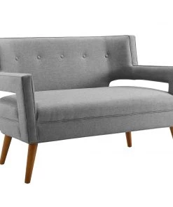 Modway Sheer Upholstered Fabric Loveseat Light Gray 13 Modway Sheer Upholstered Fabric Loveseat Light Gray