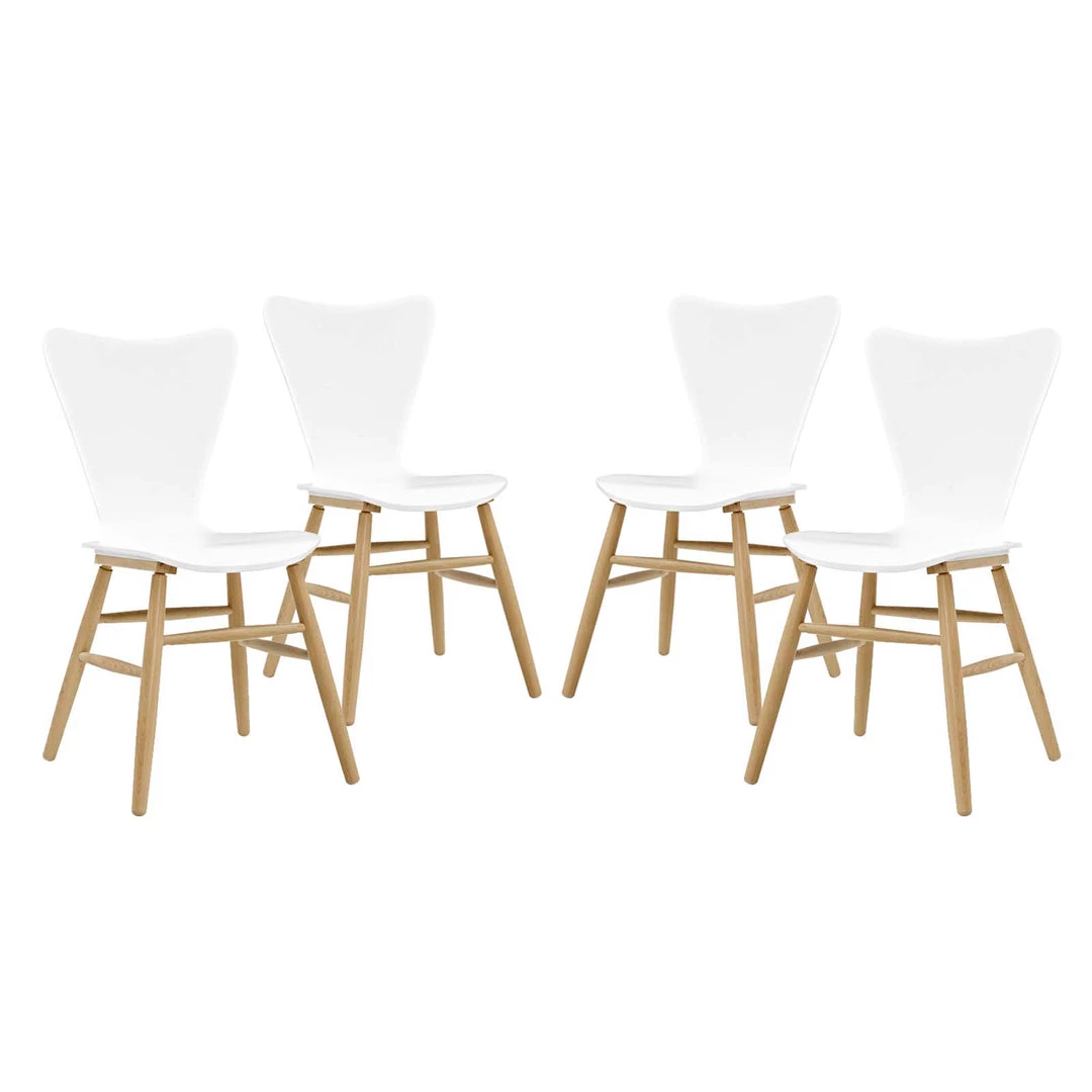 Modway Cascade Dining Chair Set Of 4 White Dining Chairs 6 Modway Cascade Dining Chair Set Of 4 White Dining Chairs