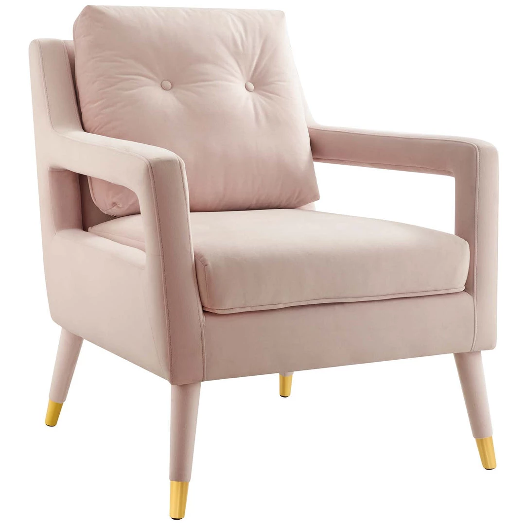 Modway Premise Accent Lounge Performance Velvet Armchair Pink 9 Modway Premise Accent Lounge Performance Velvet Armchair Pink