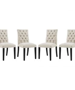 Modway Dining Chairs Duchess Dining Chair Fabric Set Of 4 Beige 9 Modway Dining Chairs Duchess Dining Chair Fabric Set Of 4 Beige