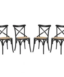 Modway Gear Dining Side Chair Set Of 4 Black