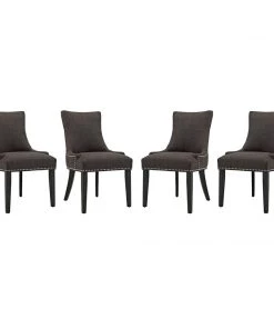 Modway Marquis Dining Chair Fabric Set Of 4 Brown Dining Chairs 9 Modway Marquis Dining Chair Fabric Set Of 4 Brown Dining Chairs