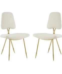 Modway Ponder Dining Side Chair Set Of 2 Ivory Dining Chairs