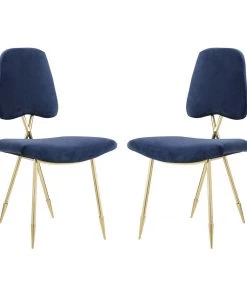 Modway Ponder Dining Side Chair Set Of 2 Navy 9 Modway Ponder Dining Side Chair Set Of 2 Navy