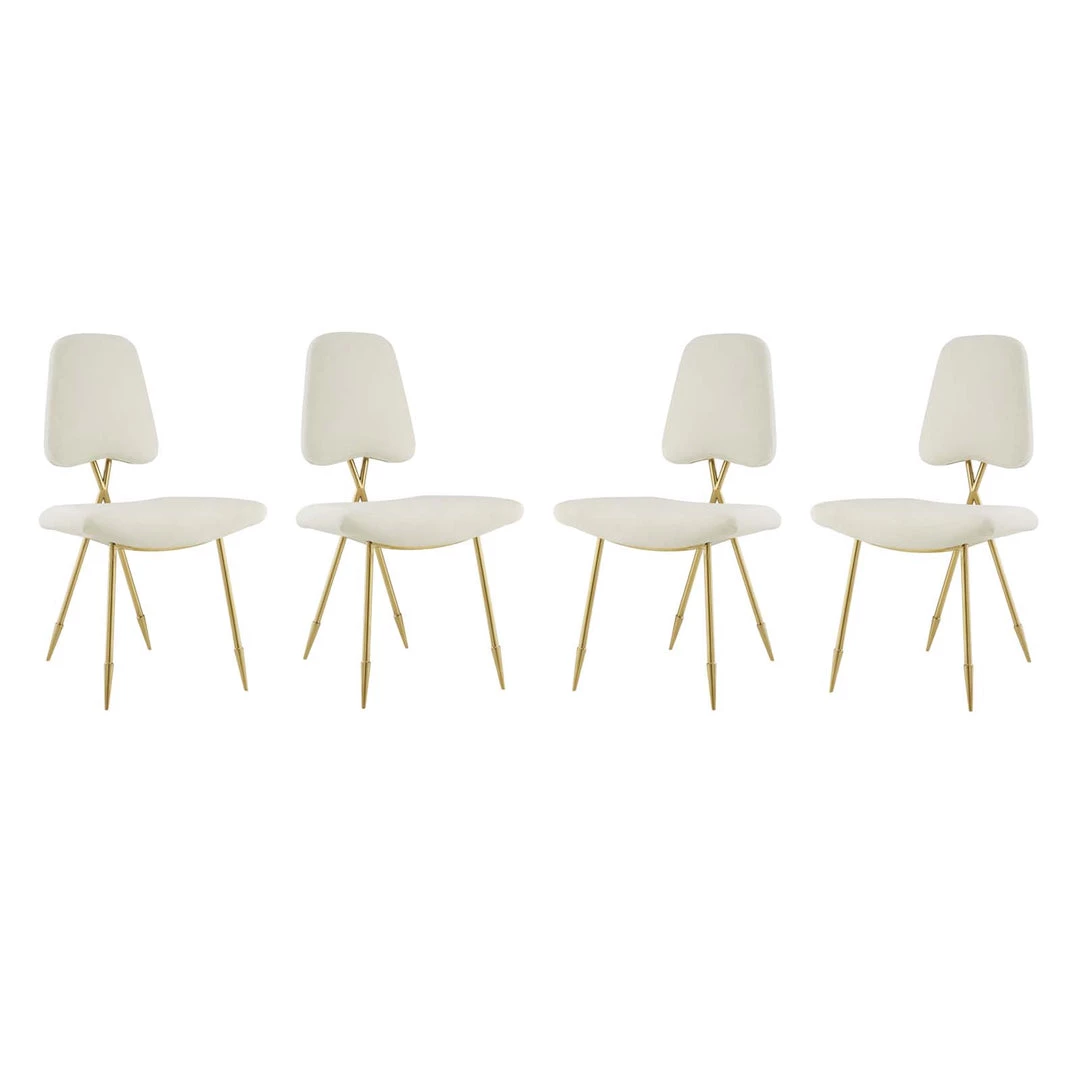 Modway Ponder Dining Side Chair Set Of 4 Ivory 5 Modway Ponder Dining Side Chair Set Of 4 Ivory
