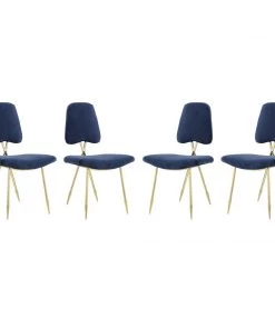Modway Ponder Dining Side Chair Set Of 4 Navy Dining Chairs