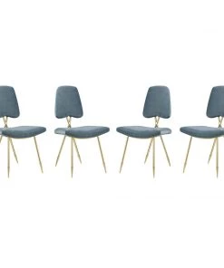 Modway Dining Chairs Ponder Dining Side Chair Set Of 4 Sea Blue