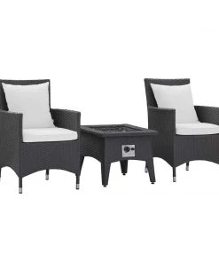 Modway Convene 3 Piece Set Outdoor Patio With Fire Pit Espresso White 17 Modway Convene 3 Piece Set Outdoor Patio With Fire Pit Espresso White