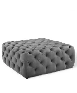 Modway Amour Tufted Button Large Square Performance Velvet Ottoman Gray 13 Modway Amour Tufted Button Large Square Performance Velvet Ottoman Gray