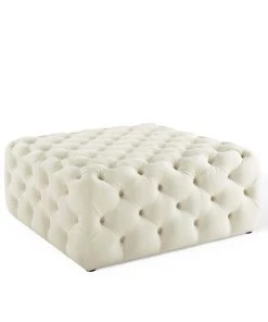 Modway Amour Tufted Button Large Square Performance Velvet Ottoman Ivory 15 Modway Amour Tufted Button Large Square Performance Velvet Ottoman Ivory